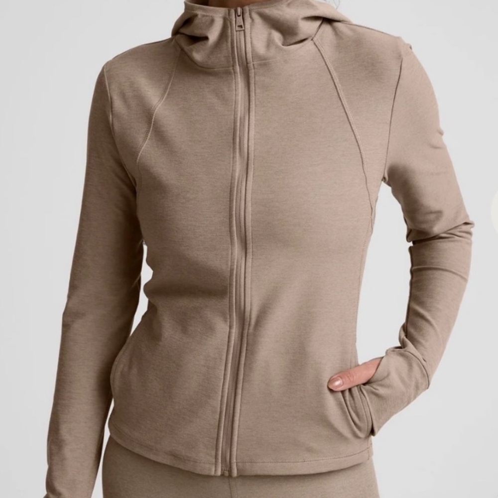 Beyond Yoga Spacedye High Energy Hoodie In Birch Heather Size XL
